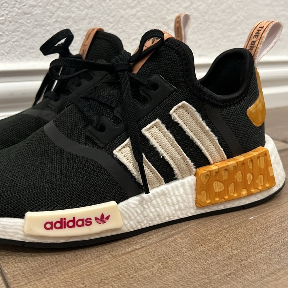 adidas X Bambi Black and Gold Athletic Shoes - Picture 2 of 16